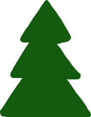 Obraz premium Decorated christmas trees Illustration
