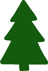 Obraz premium Decorated christmas trees Illustration