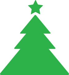 Decorated christmas trees Illustration