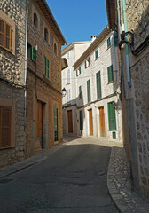 Narrow streets of Soller Mallorca Spain
