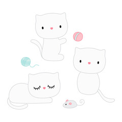 set of cute kittens
