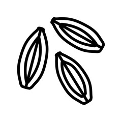 barley grain unpeeled line icon vector. barley grain unpeeled sign. isolated contour symbol black illustration