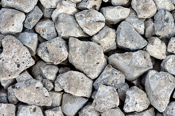 Grey stone texture for background. Pattern with rocks or gravel