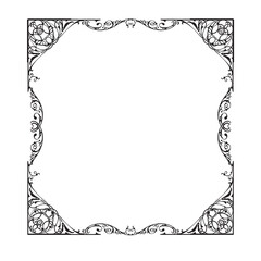 Frame, in the style of an ornament, Vector illustration eps 10, Art.	