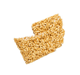 Puffed Rice Isolated, Puff Healthy Cereal Dessert