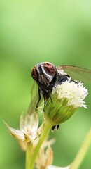 Closeup of Musca Domestica is also known as Lalat Rumah in Indonesia