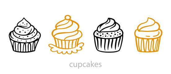 Cupcakes Vector Illustration collection