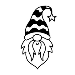 Vector Garden Gnome Character silhouette