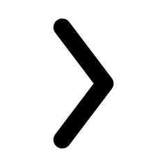 Arrow icon. Right arrow sign. Chevron symbol. Vector isolated on white.