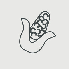 Corn vector icon illustration sign