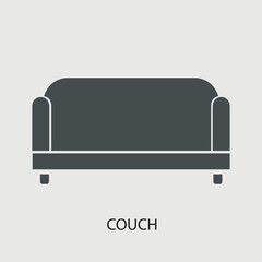 Couch vector icon illustration sign