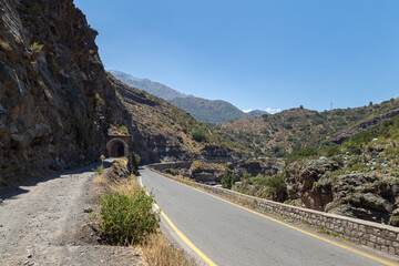 Tunnel on the way towards Cajon del Maipo, in Chile.