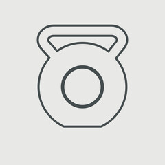 Kettle ball vector icon illustration sign