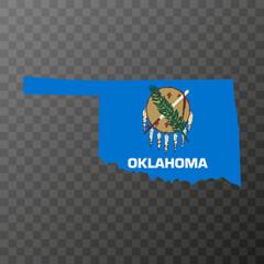 Oklahoma state flag. Vector illustration.