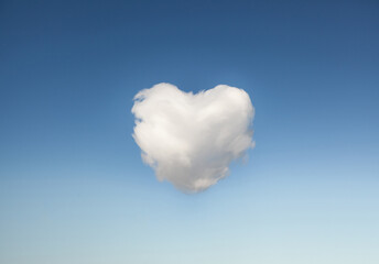 Fluffy little cloud against the sky