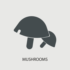 Mushroom vector icon illustration sign