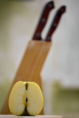 kitchen knives on the table