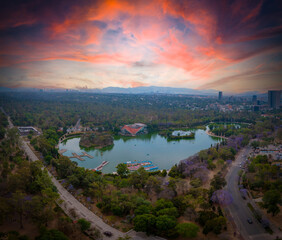 Lago Mayor de Chapultepec en la Ciudad de México