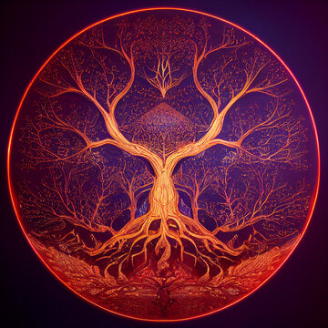 recommend clip art: Tree of Life, Yggdrasil, intricate details, cinematic light