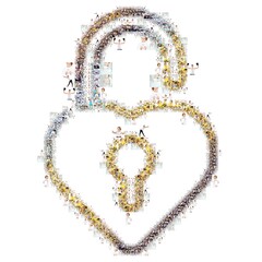 heart made of photo with many peoples