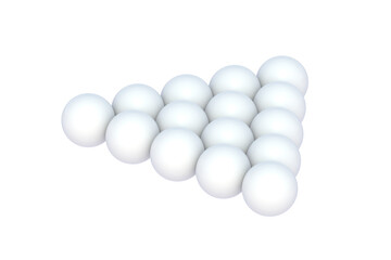 Billiard balls isolated on white background. 3d render