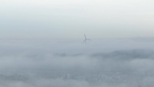 Windmill turing in the clouds