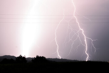 lightning in the night