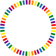 rainbow flag color heart frame