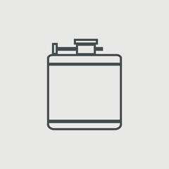 Hip flask vector icon illustration sign