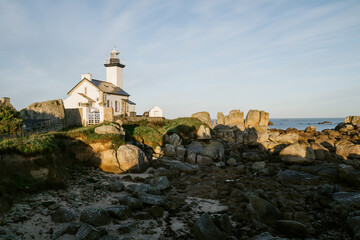 Fototapeta na wymiar Beautiful sunrise at the lighthouse