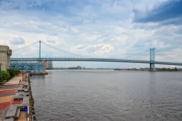 Fototapeta na wymiar Benjamin Franklin Bridge in Philadelphia