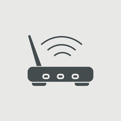 Internet router vector icon illustration sign
