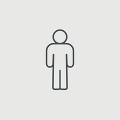 Man standing vector icon illustration sign