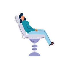 woman sitting in dentistry chair