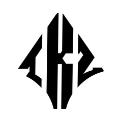 IKZ logo. IKZ logo letter logo design vector image. IKZ letter logo design. IKZ modern and creative letter logo. 3 letter logo Vector Art Stock Images.  