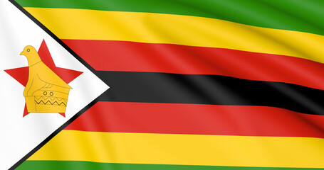 Obraz premium Flag of Zimbabwe