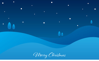 Fototapeta na wymiar Merry Christmas - Geschenkkarte, Winterlandschaft, Banner, Vektor