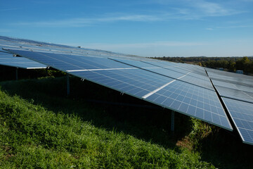 solar panels  generating sustainable energy