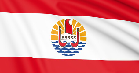 Fototapeta premium Flag of French Polynesia
