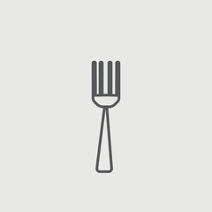 Cutlery folk vector icon illustration sign