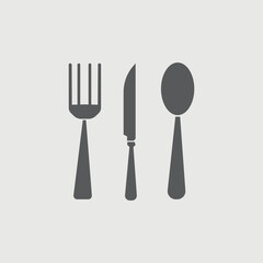 Cutlery spoon vector icon illustration sign