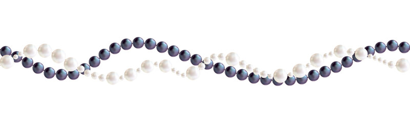 Pearl. White background. Abstract vector illustration. Seamless pattern. Black and white pearls.