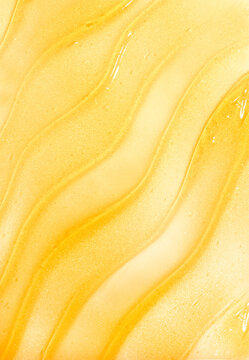 Gold Skincare Texture Swatches. Golden Swatch On White Background.