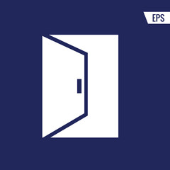 Open door vector icon illustration sign