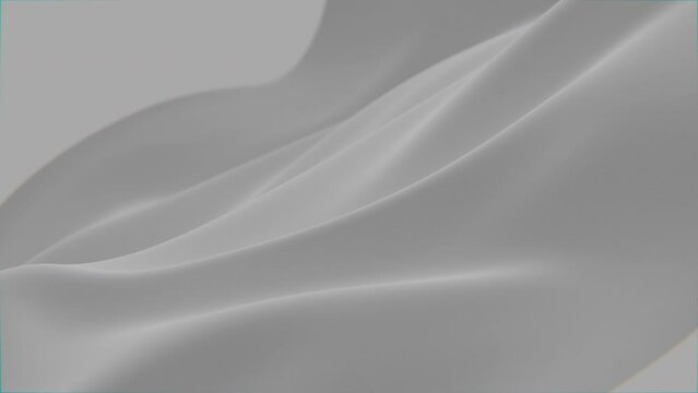 Abstract tenderness gray silk background luxury wave cloth satin pastel color fabric. Luxurious care liquid wave splash, wavy fluid texture. Fluttering material. 3D animation motion design wallpaper