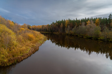 Fototapeta na wymiar river Gauja near Strenci