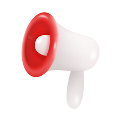 3D Megaphone Icon Isolated on White Background. Vector Illustration. Realistic Loudspeaker - 540791490