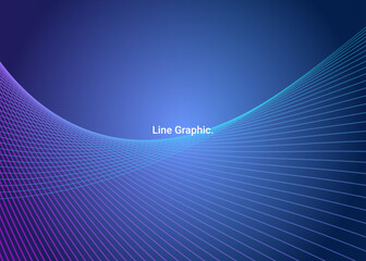 Wave Line Graphic banner background design concept. Metaverse elements with line gradient. Creative illustration for poster, web, landing, page, cover, ad, greeting, card, presentation