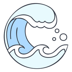 Naklejka premium Wave icon