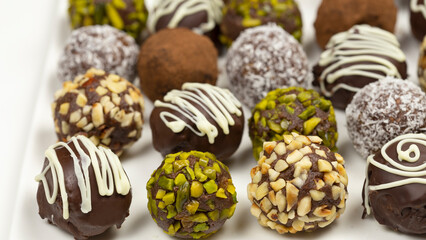 Chocolate nut truffles